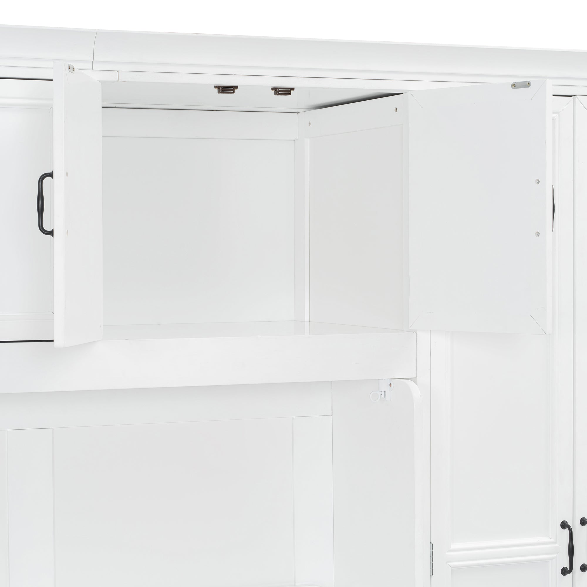 Murphy Bed Wall Bed with Wardrobe, Cabinet and Desk