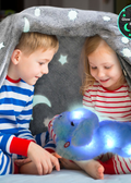 Glow in the Dark Blanket & Pillow Set-Gray & Blue