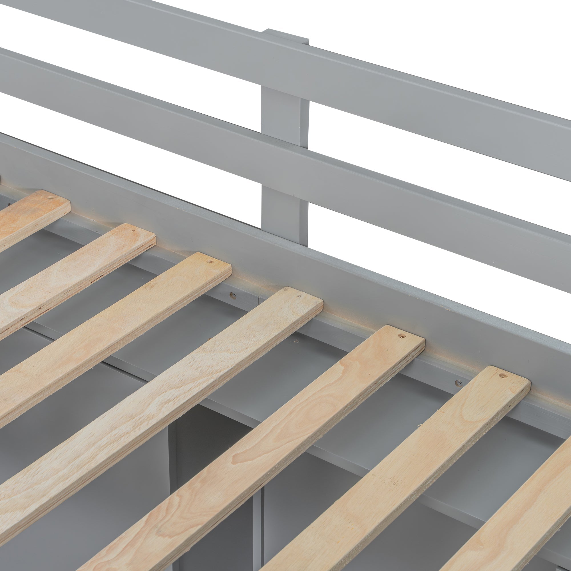 Twin over Full Bunk Bed with Storage Stairs, Wardrobe,USB and Ligh