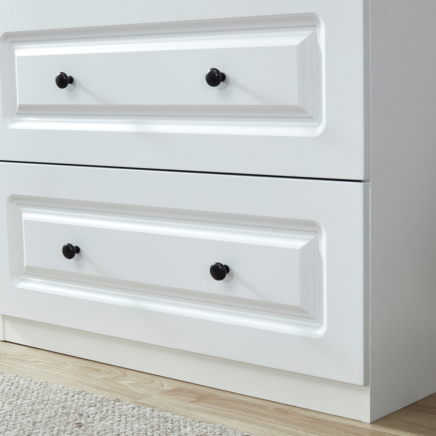 YG-3 Wardrobe Closet with 2 Doors Wood Armoire Cabinet