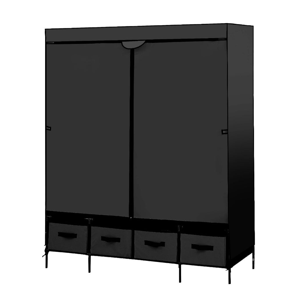 Levede Portable Wardrobe 4 Drawers Storage Cabinet Organiser With